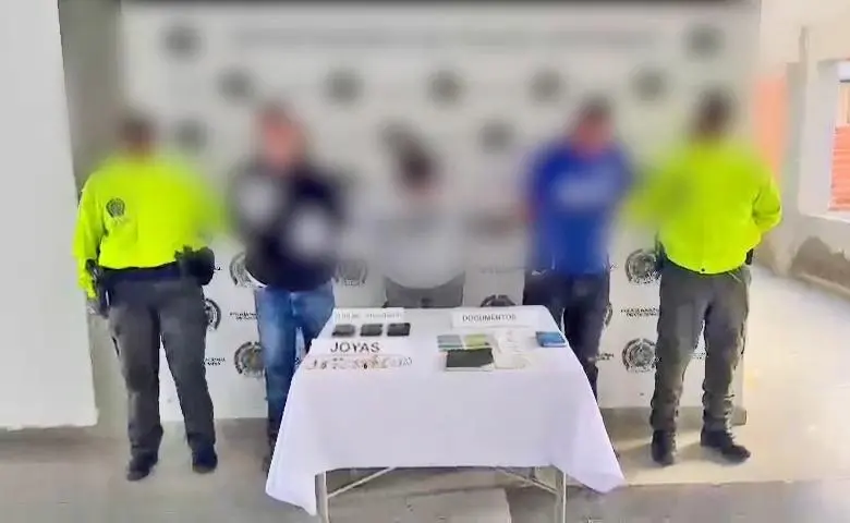 Capturados deberán responder por los delitos de concierto para delinquir y hurto calificado y agravado. FOTO: CORTESÍA POLICÍA ANTIOQUIA