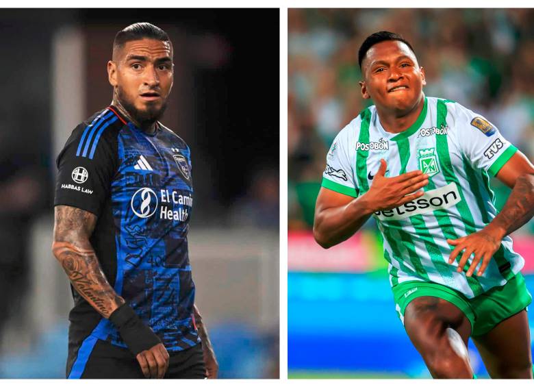 Cristian Arango y Alfredo Morelos conformarían una dupla de ataque de lujo en Nacional. FOTOS REAL SALT LAKE Y CAMILO SUÁREZ