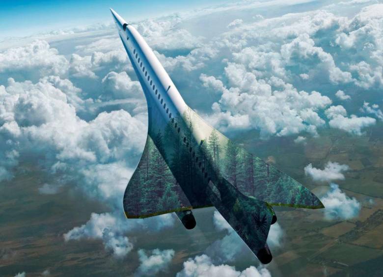 Así lucirá el Overture, el avión comercial supersónico más grande (número de pasajeros) del futuro. Actualmente trabajan con el XB-1. FOTO Boom Supersonic