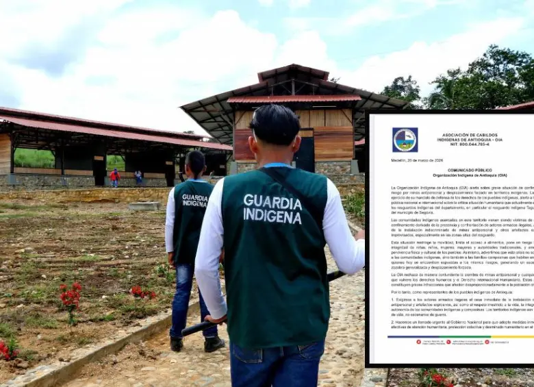 Adelante, alerta enviada por la OIA a la opinión pública. Atrás, resguardo en Segovia. FOTO: Juan Antonio Sánchez e imagen tomada de redes sociales