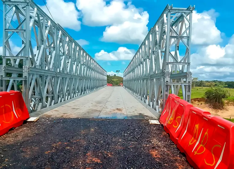 La Gobernación de Antioquia aportó 700 millones para la cimentación, mientras el Invías ejecutó el resto de la obra. Foto: Gobernación de Antioquia.