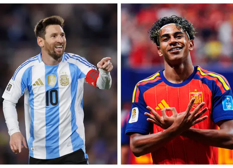 Messi y Yamal, dos de las máximas figuras que tendrá la final del Mundial. FOTOS GETTY