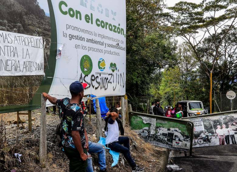 Las protestas en Buriticá estarían infiltradas por el Clan del Golfo y a esta estructura delicuencial le atribuyen las autoridades la compleja situación que se vive en el municipio. FOTO: JAIME PÉREZ