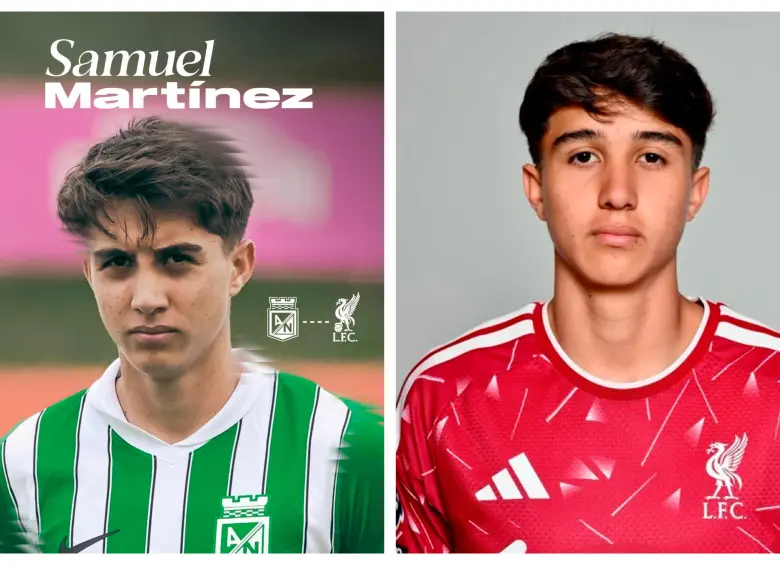 Samuel Martínez se convirtió en jugador del Liverpool inglés. FOTOS NACIONA Y LIVERPOOL