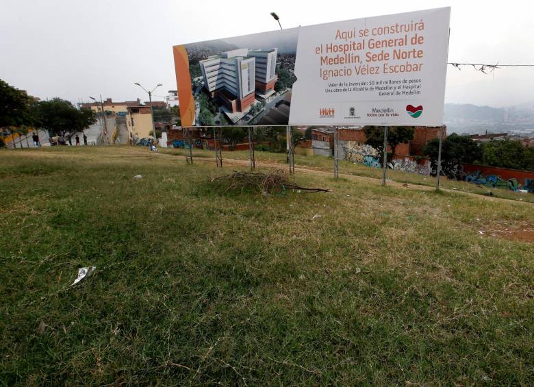 La sede del Hospital General de Medellín en el norte se proyecta desde 2013 para ser construida en el barrio Berlín, pero el proyecto se ha quedado atrancado en líos prediales y presupuestales. FOTO Manuel Saldarriaga