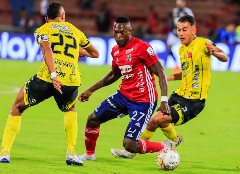 Díber Cambindo ajustó 7 anotaciones con el Independiente Medellín y está en su mejor momento deportivo. FOTO jaime Pérez