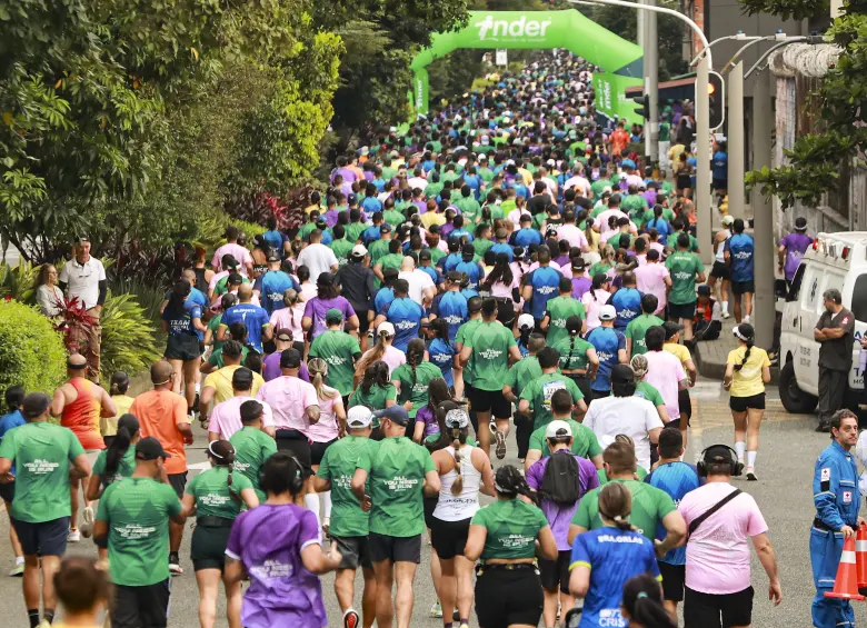 Imagen de referencia de una carrera atlética en la ciudad de Medellín. Foto: Manuel Saldarriaga Quintero.