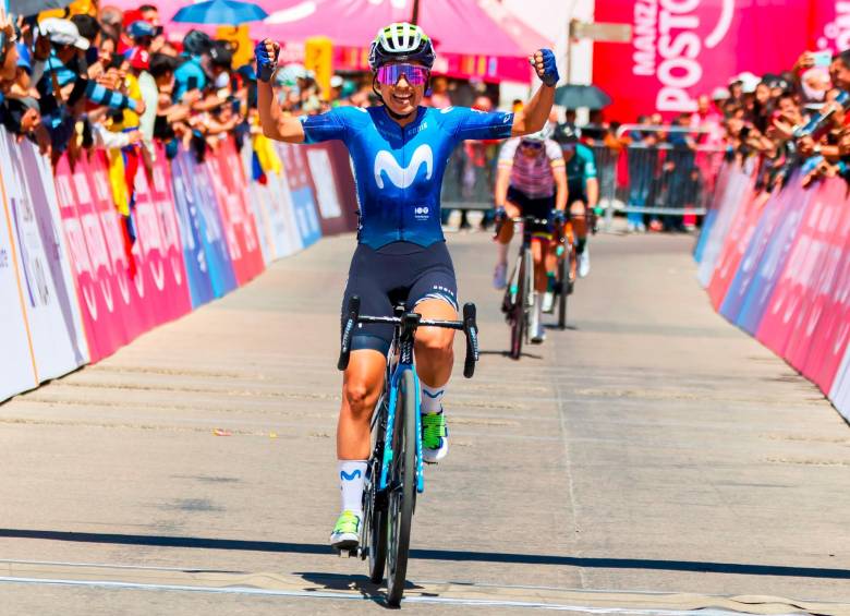 Paula Patiño, la nueva reina del ciclismo femenino en Colombia. Ahora portará el tricolor nacional en las carreteras europeas con el Movistar Team. FOTO CORTESÍA FEDECICLISMO