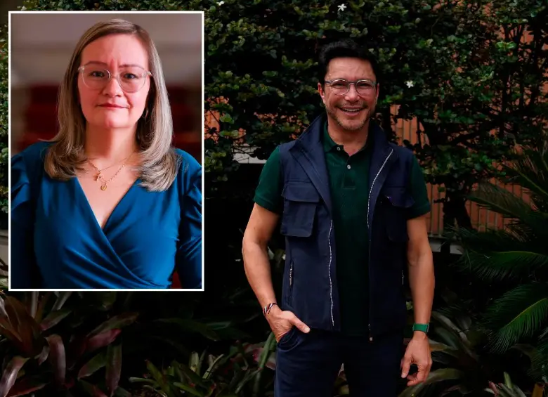 Cielo Rusinque, ministra de Justicia encargada, y el exgobernador de Magdalena, Carlos Caicedo. FOTOS: JEAN RODRÍGUEZ CARO Y CORTESÍA.