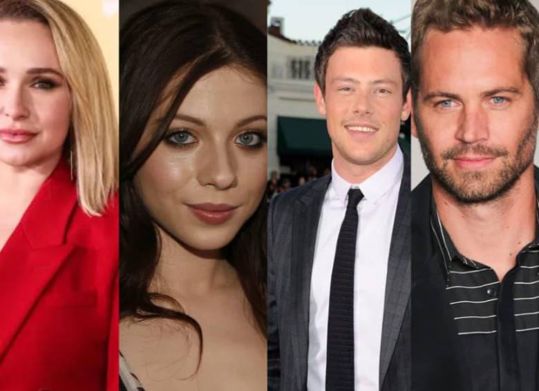 Hayden Panettiere (36 años), Michelle Trachtenberg (39 años), Cory Monteith (31 años) y Paul Walker (40 años). FOTO: AFP, GETTY. 