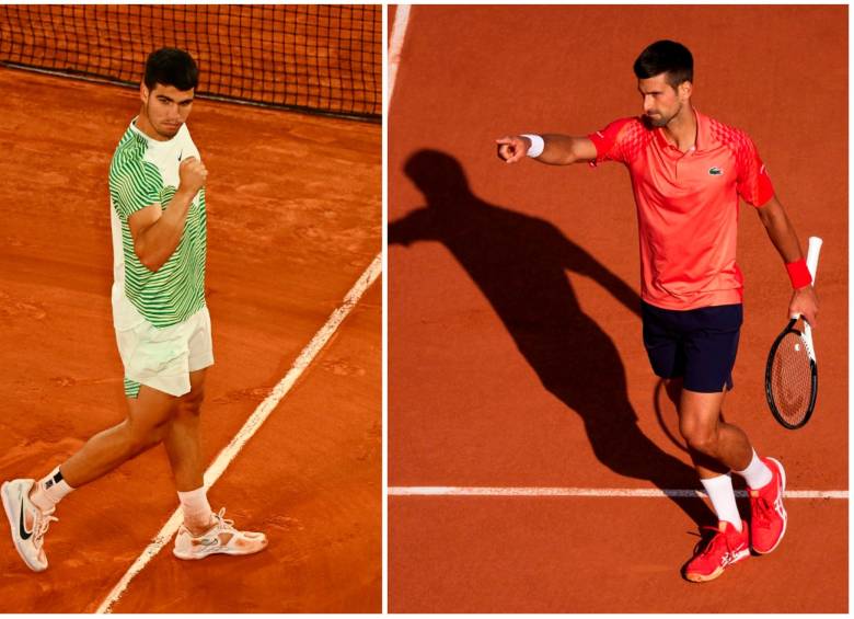 Carlos Alcaraz y Novak Djokovic son los tenistas más destacados de este momento. FOTOS: GETTY 