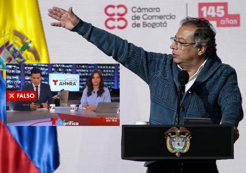 El presidente Gustavo Petro difundió información falsa de Telemundo. Foto: Colprensa