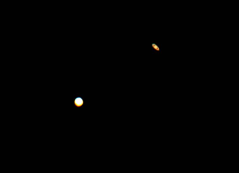 Según El Planetario de Medellín, la última vez que Júpiter y Saturno estuvieron tan cerca fue en 1623. FOTO AFP