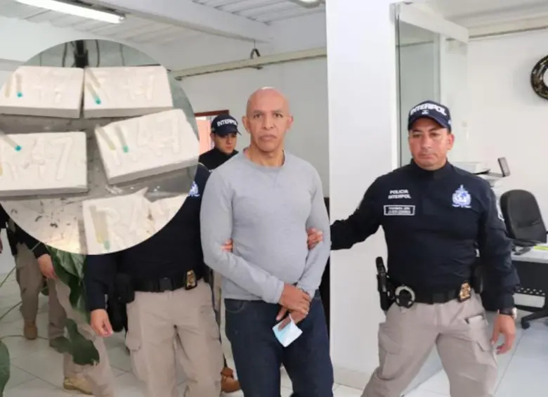 Álvaro Córdoba fue condenado por las autoridades estadounidenses el 26 de abril de 2024 por un cargo relacionado con narcotráfico. FOTO: Policía Nacional