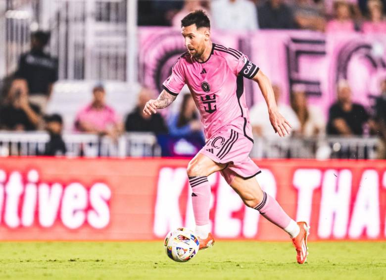 Lionel Messi en el partido de ida contra Monterrey por los cuartos de final de la Copa de Campeones de la Concacaf-2024. FOTO: CUENTA DE X @InterMiamiCF