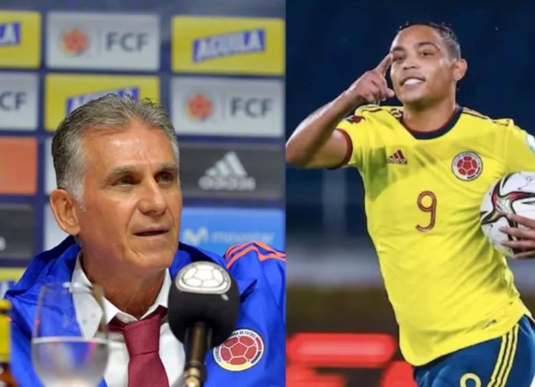 El entrenador portugués Carlos Queiroz cuando dirigió a la Selección Colombia y Muriel con la camiseta Tricolor. FOTO: CONMEBOL