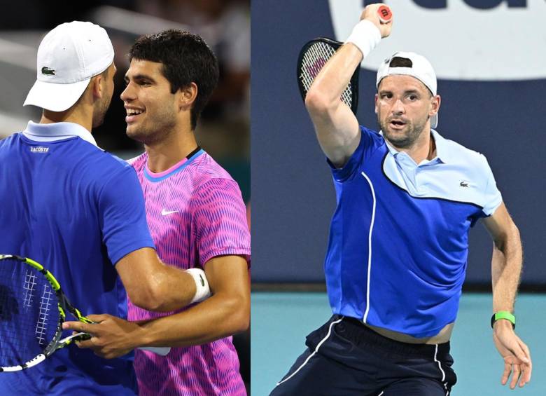 Alcaraz, de pinta fucsia, venía de ganar el ATP de Indian Wells por segunda vez consecutiva. FOTO: Cuenta de X @atptour y GETTY