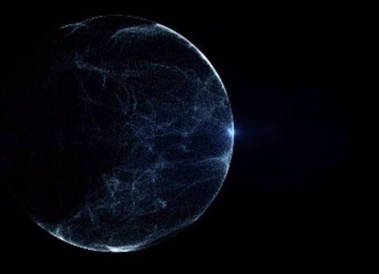 Esta es una representación artística parecida a un agujero de gusano cosmológico si existiera en la naturaleza. FOTO: Universidad de Bristol / Europa Press. 
