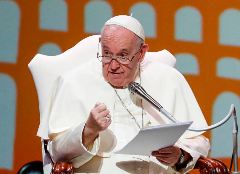 El Papa voló en helicóptero desde el Vaticano hasta Asís, la ciudad natal de San Francisco, el fraile que inspiró su nombre. Foto: EFE