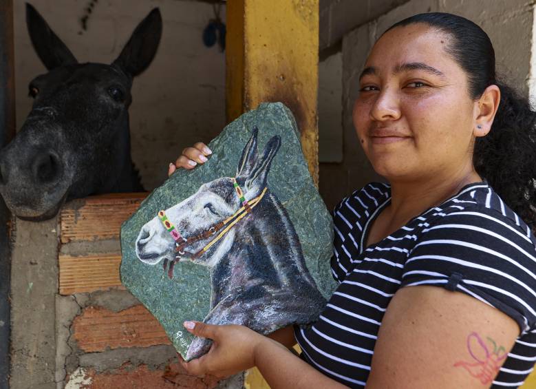 El burro Bartolo (en el retrato) es todo un ícono en Titiribí, municipio del Suroeste de Antioquia, reconocido como la capital de Mundial de la Mula de Silla. Foto: Manuel Saldarriaga Quintero.