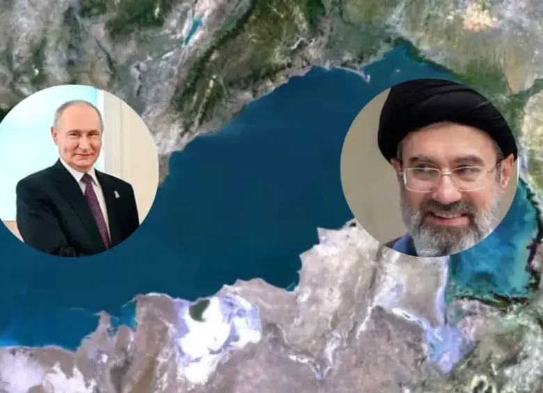 El mar Caspio, rodeado por Rusia, Irán, Kazajistán, Turkmenistán y Azerbaiyán, ganó importancia estratégica por su papel en las rutas comerciales y militares entre Moscú y Teherán. FOTO: Getty Images, Gobierno de Irán. 