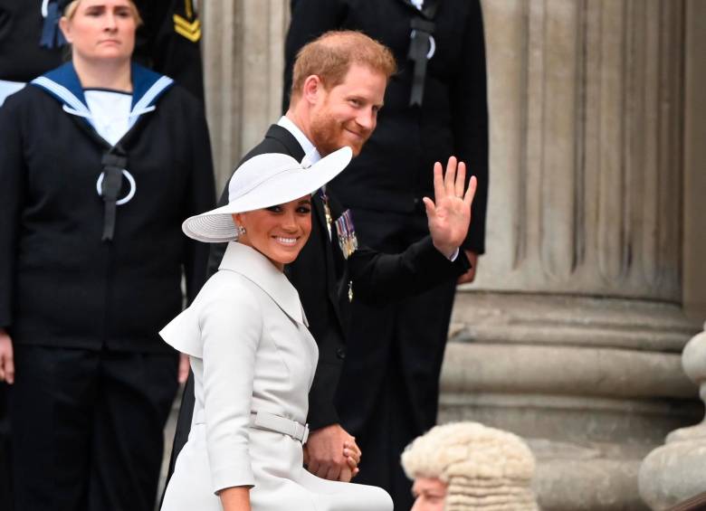 Meghan hizo presencia en los eventos conmemorativos por los 70 años del reinado de Isabel II. FOTO EFE
