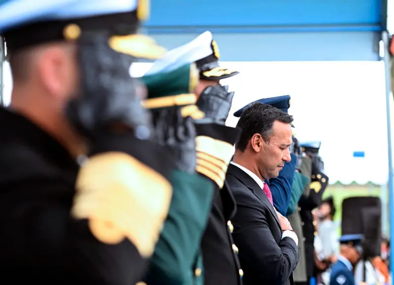 Pedro Arnulfo Sánchez Suárez asumió como nuevo ministro de Defensa el 11 de marzo en la Escuela Militar José María Córdova, en Bogotá. FOTO: MINDEFENSA