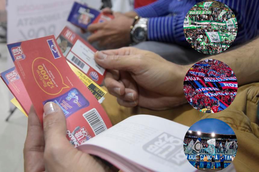 El comportamiento de los precios de los abonos refleja no solo resultados deportivos, sino también estrategias financieras y relación con la hinchada. FOTOS EL COLOMBIANO Y CORTESÍA