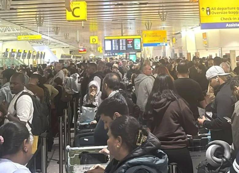 El aeropuerto Heathrow de Londres fue uno de los más afectados. Foto: redes sociales