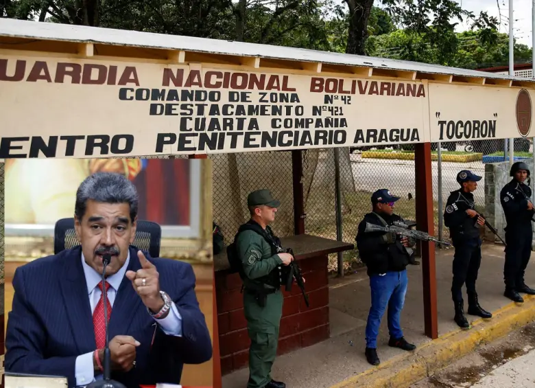 La cárcel de Tocorón era uno de los santuarios del Tren de Aragua, el cual fue intervenido en medio de las tácticas de Maduro para calmar presiones antes de las elecciones celebradas el año pasado. Foto: AFP