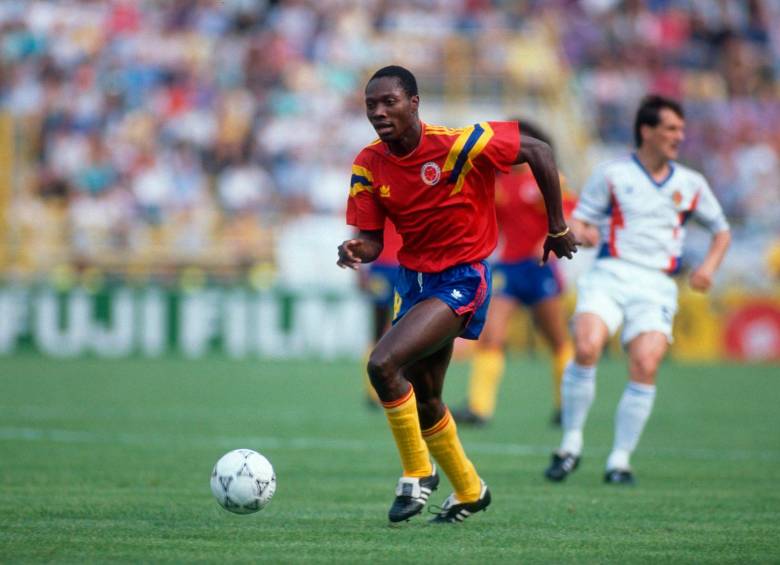 Freddy Rincón con la Selección Colombia en el Mundial de Italia 1990. Foto: GETTY.