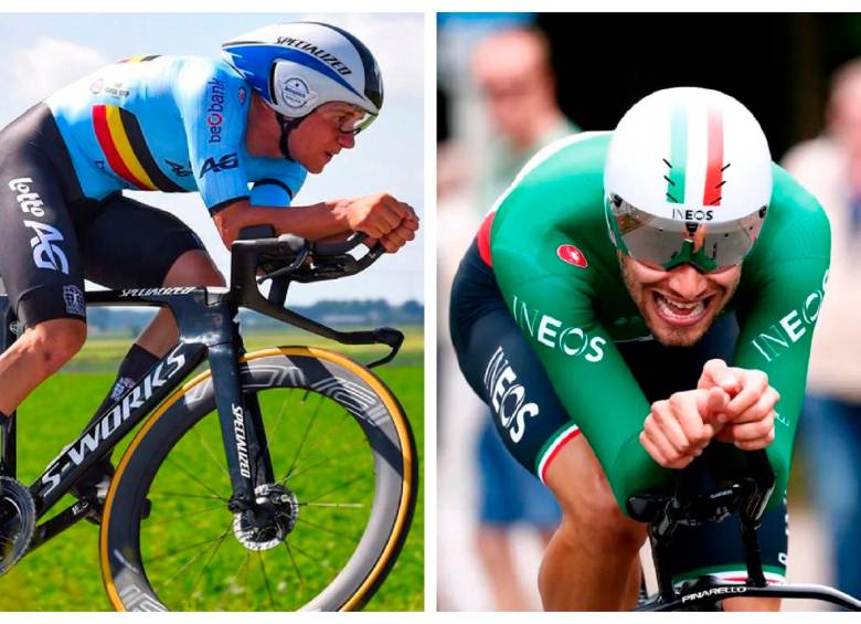 Remco Evenepoel y Filippo Ganna, favoritos a la medalla de oro. FOTO