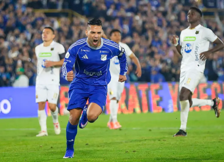 El delantero samario Falcao García cumplió 40 años el 10 de febrero de este año. Es uno de las figuras veteranas de la Liga colombiana. Foto: Colprensa