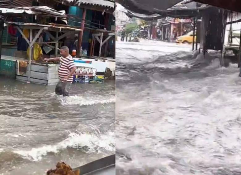Las lluvias continuarán durante esta semana en diferentes sectores del Caribe colombiano, con posibles tormentas eléctricas y fuertes ráfagas de viento. FOTO: Captura de video, primero Barranquilla.