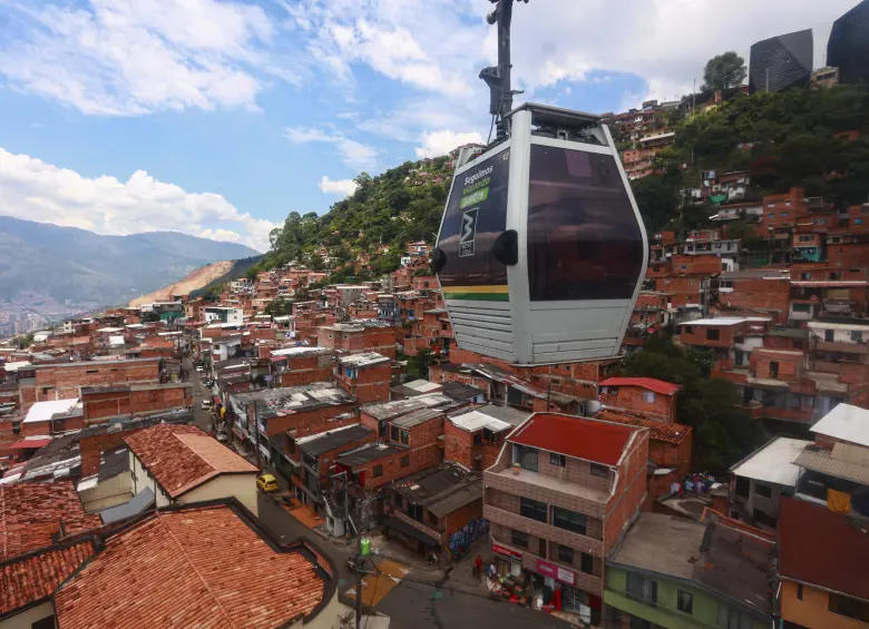 Imagen de referencia de la comuna El Popular de Medellín. Foto: Manuel Saldarriaga Quintero.