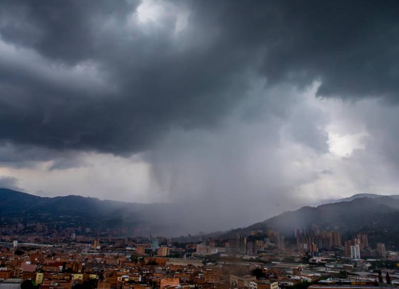 Las precipitaciones de lluvia en el Valle de Aburrá han estado por encima de las condiciones medias. FOTO Juan Antonio Sánchez