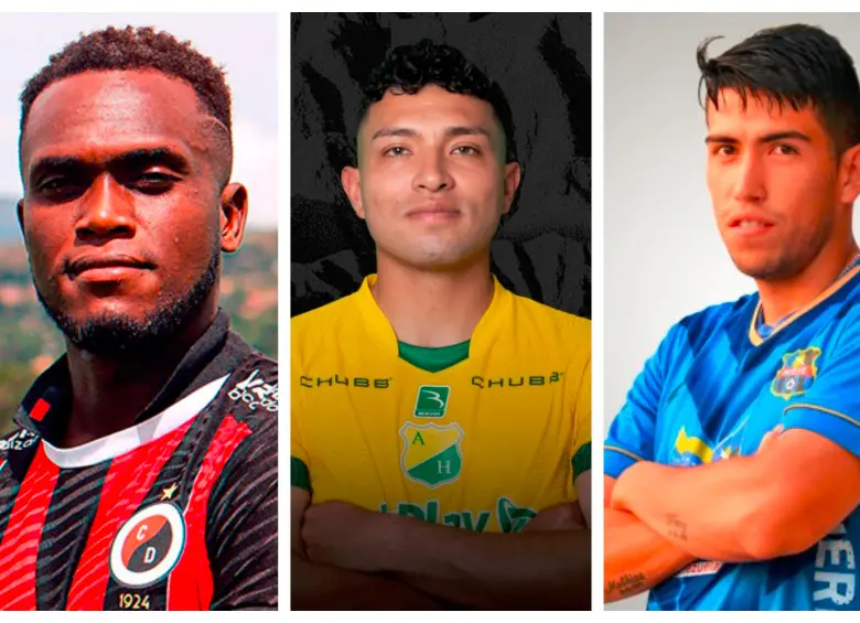 Wílmar Cruz, Jonathán Herrera y Henry Plazas, tres de los afectados por la reducción de cupos en el fútbol colombiano. FOTOS CORTESÍA Y DIMAYOR