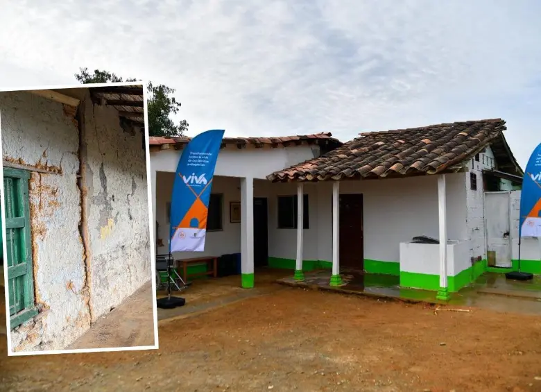 Después de sufrir notorias grietas, la vivienda fue reconstruida en 10 días mediante gestiones públicas y privadas. FOTOS: CORTESÍA GOBERNACIÓN DE ANTIOQUIA
