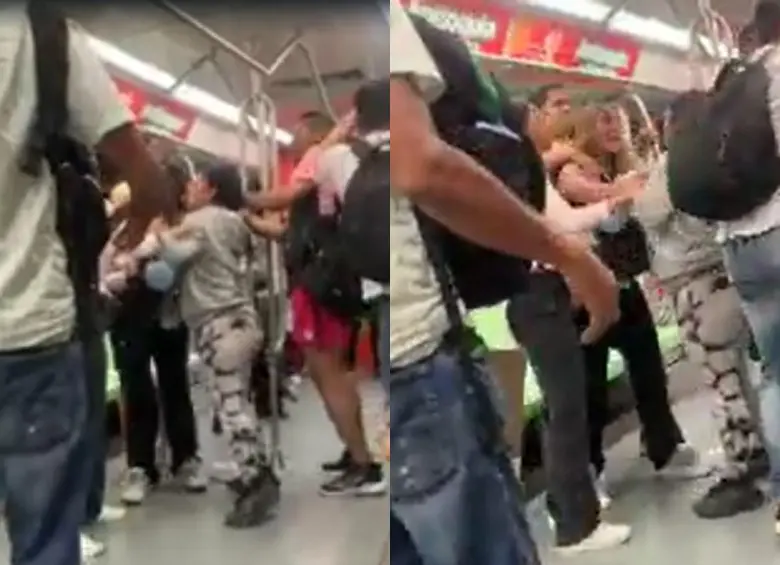 Según la denuncia, este altercado se presentó en la noche del pasado jueves en uno de los vagones, aunque sin especificar entre qué estaciones. Desde el Metro indicaron que no tuvieron reporte de la situación. FOTO: CORTESÍA TOMADA DE VIDEO