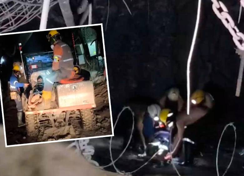 En videos quedaron registrados como trabajadores informales de las minas abandonan a las personas lesionadas en uno de los socavones de la Zijin Continental Gold. FOTOS: Cortesía