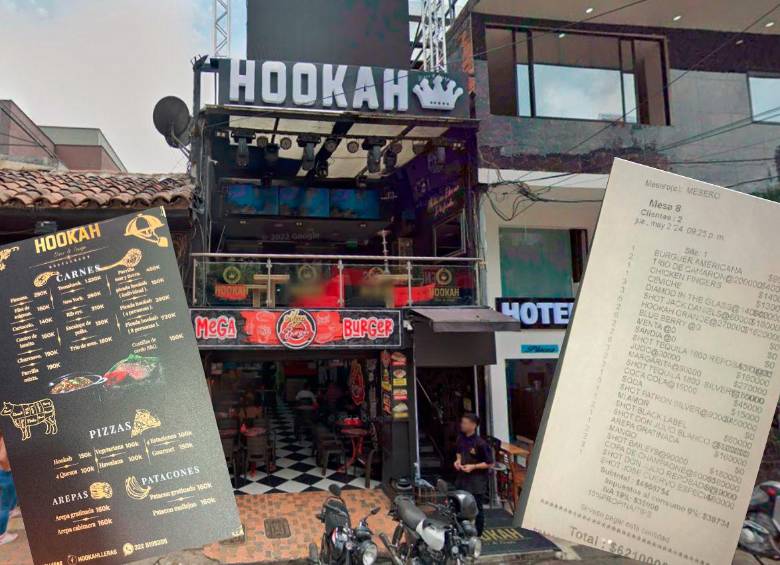 El propietario del restaurante Hookah, ubicado en el Parque Lleras, aseguró que las tarifas siempre han estado en la carta y explicó el motivo del alto valor de sus productos. FOTOS: GOOGLE MAPS Y CORTESÍA