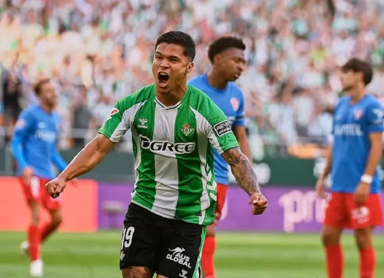 Juan Camilo Hernández, una de las figuras del Real Betis. FOTO X-BETIS