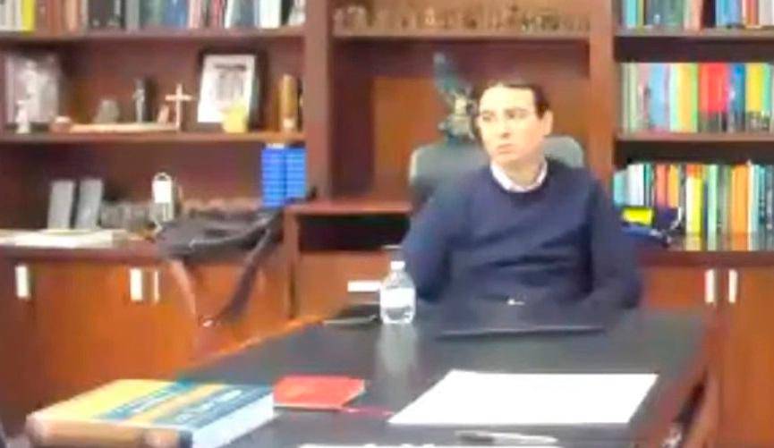 Juan David Palacio está imputado por presunto peculado e interés indebido en celebración de contratos. IMAGEN TOMADA DE LA AUDIENCIA