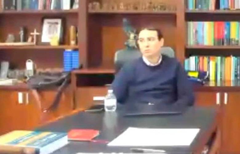 Juan David Palacio está imputado por presunto peculado e interés indebido en celebración de contratos. IMAGEN TOMADA DE LA AUDIENCIA