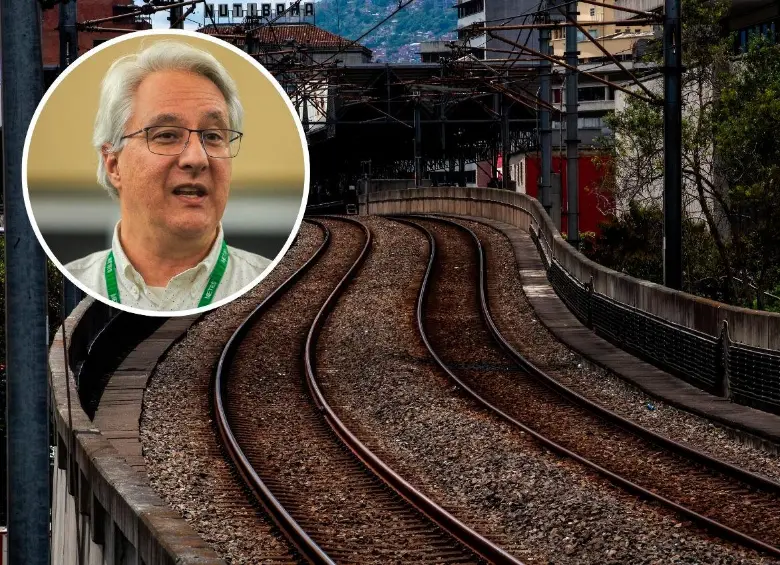 El gerente del Metro de Medellín, Tomás Elejalde (detalle), explica todo el proceso que se le realizan a los rieles del metro para su mantenimiento y las razones por las cuales sería complejo que se presentaran afectaciones como las ocurridas con los trenes de Europa. FOTOS: CAMILO SUÁREZ