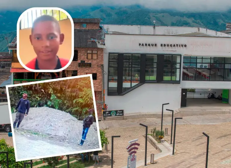 Las personas, que estaban tapadas con pasamontañas, cometieron varios ataques a la comunidad en las veredas La Balsora, La Libertad y El Recreo, de Nariño, Antioquia. Entre ellos asesinaron a Jhon Jarol Obregón Yépez (detalle, arriba) de 13 años. FOTOS: DONALDO ZULUAGA Y CORTESÍA GOBERNACIÓN DE ANTIOQUIA