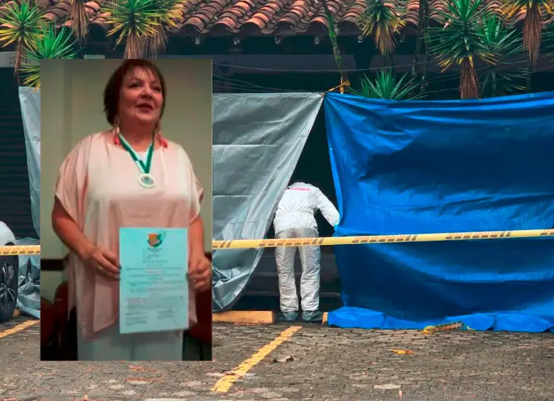 La periodista María Victoria Correa Ramírez, de 68 años, y de su hermana María Norelia, de 75, ocurrió dentro de una panadería del barrio Villagrande, de Envigado, el 28 de marzo. En el hecho, una de sus hermanas resultó lesionada. FOTOS: SANTIAGO OLIVARES TOBÓN Y CORTESÍA