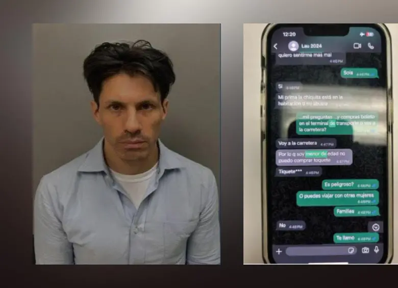 Michael Jamie Inofuentes, de 45 años, fue condenado con base a evidencias, como esta conversación, que mostraban sus vínculos con una menor de edad a la cual embarazó. FOTOS: CORTESÍA