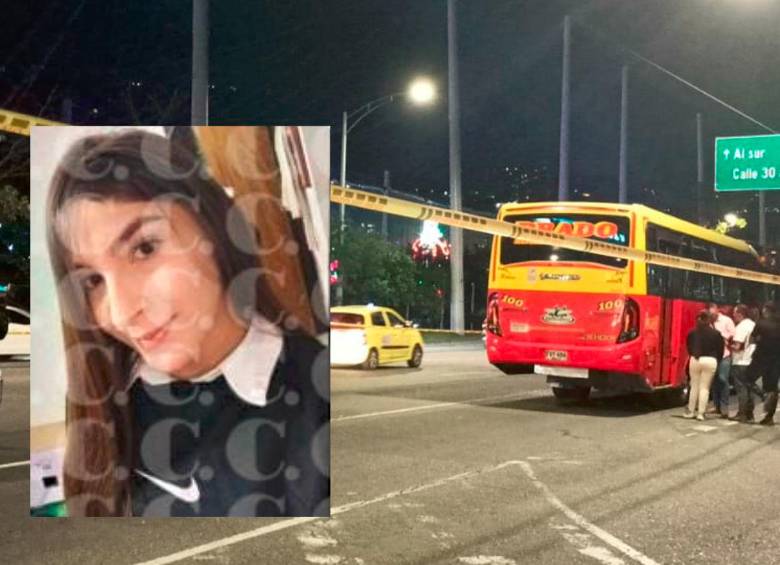 Carolina Cano Cano (detalle) falleció dentro de este bus que cubría la ruta entre el centro de Medellín y el corregimiento de San Antonio de Prado, donde ella residía. FOTOS: CORTESÍA