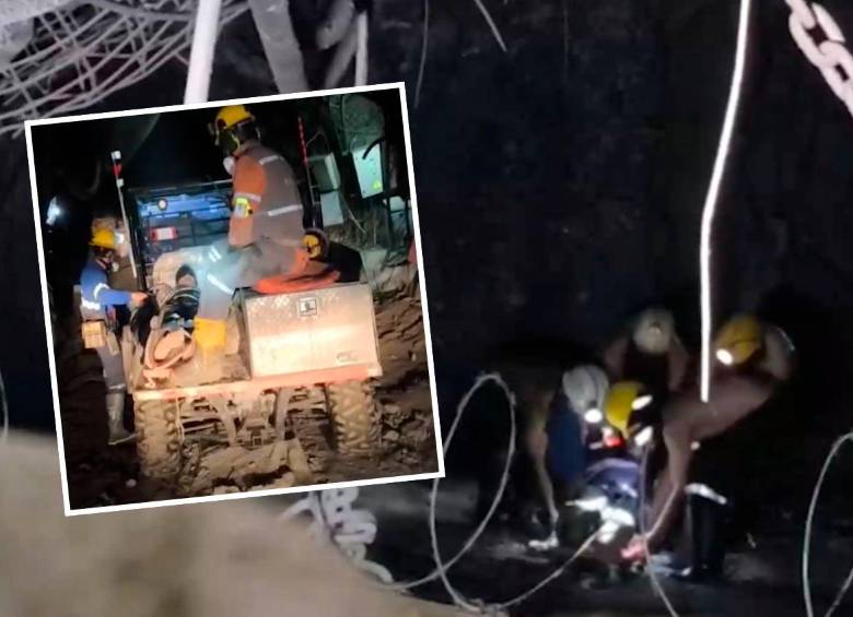 En videos quedaron registrados como trabajadores informales de las minas abandonan a las personas lesionadas en uno de los socavones de la Zijin Continental Gold. FOTOS: Cortesía